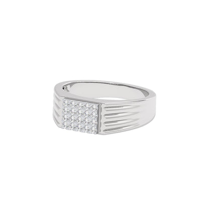 Imperial Pave Diamond Mens Ring 18 KT / White Gold / 22