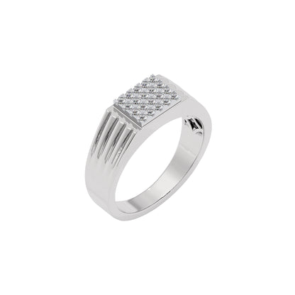 Imperial Pave Diamond Mens Ring 18 KT / White Gold / 22