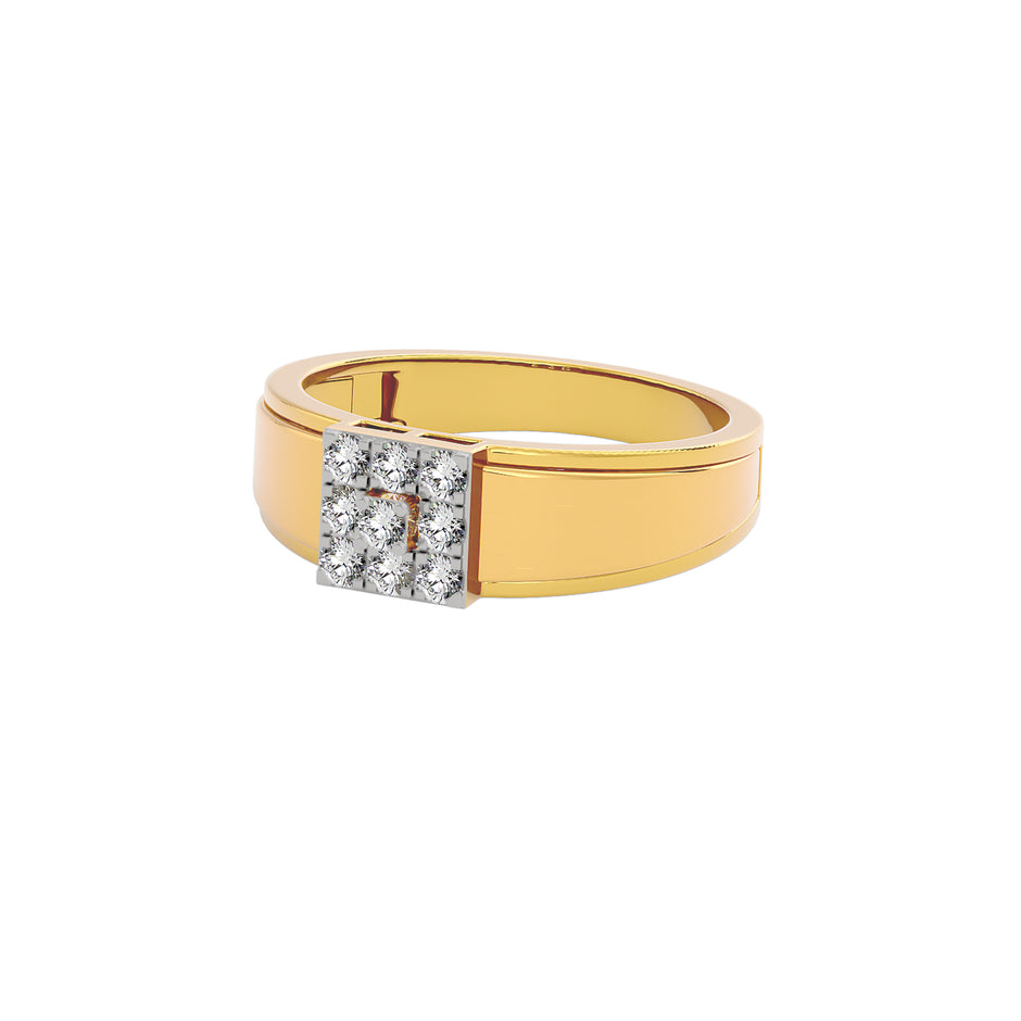 Gypsy Set Diamond Men's Ring