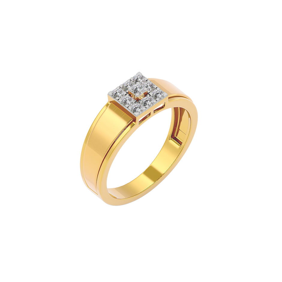 Gypsy Set Diamond Men's Ring