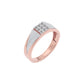 Pave Band Diamond Mens Ring 18 KT / Rose Gold / 22