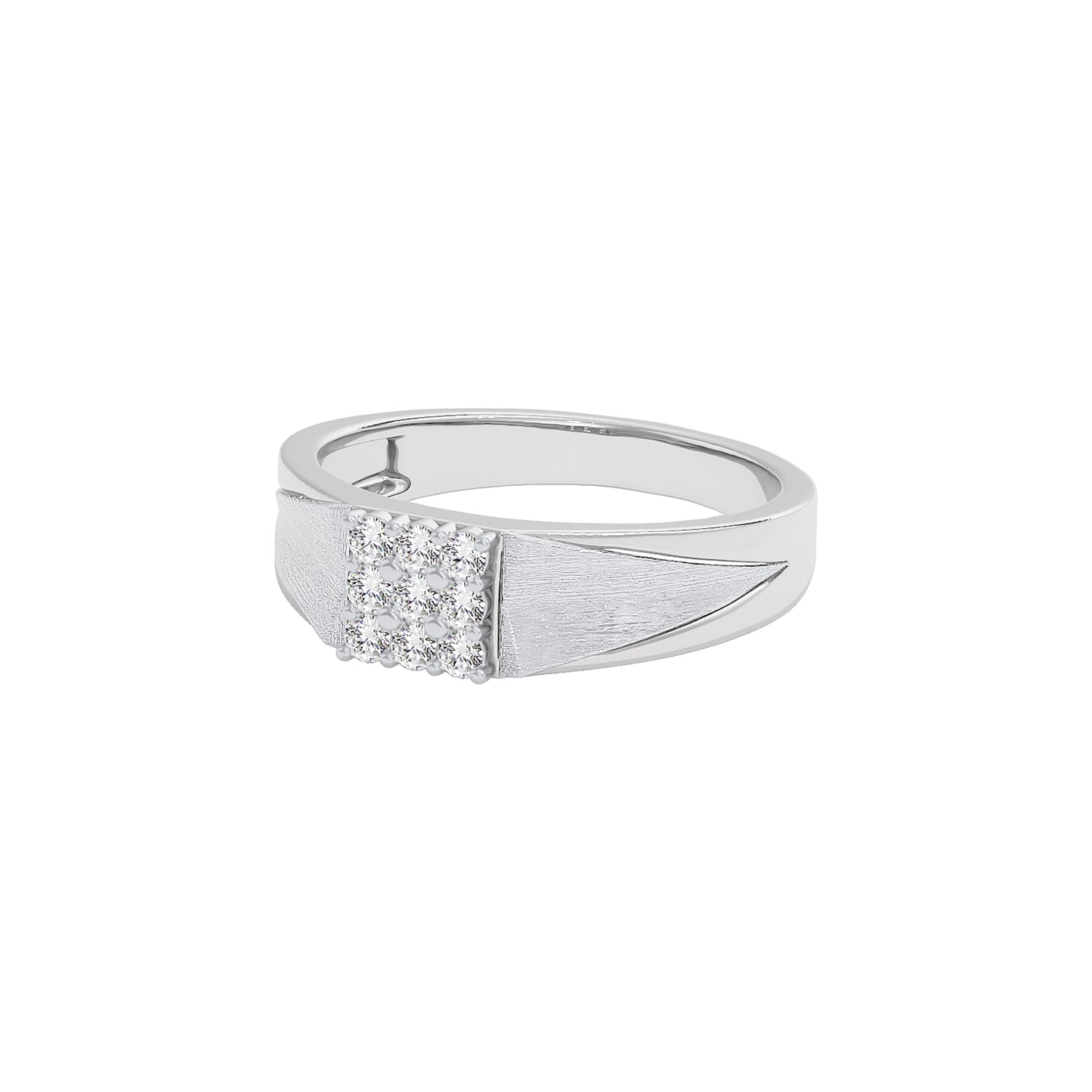 Pave Band Diamond Mens Ring 18 KT / White Gold / 22