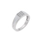 Pave Band Diamond Mens Ring 18 KT / White Gold / 22