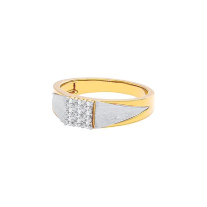 Pave Band Diamond Mens Ring 18 KT / Yellow Gold / 22