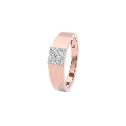 Three Strides Diamond Mens Ring 18 KT / Rose Gold / 22