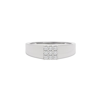 Three Strides Diamond Mens Ring 18 KT / White Gold / 22