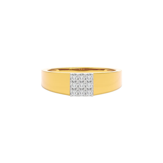 Three Strides Diamond Mens Ring 18 KT / Yellow Gold / 22