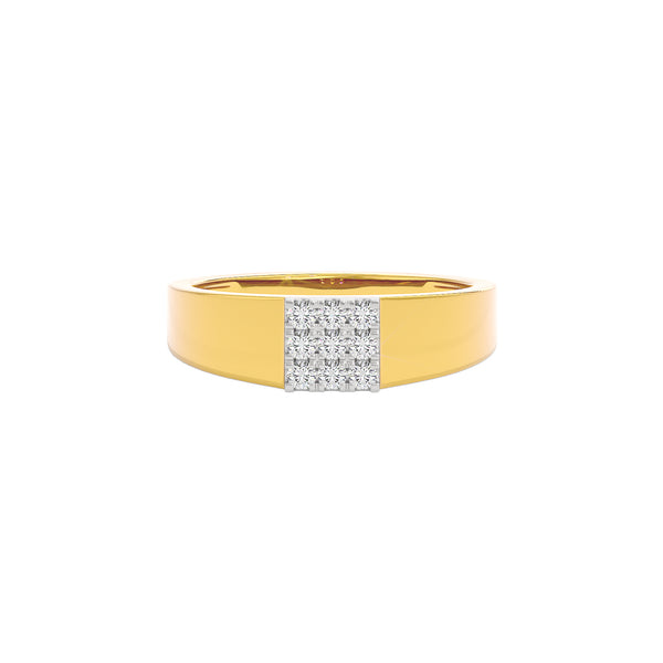 Three Strides Diamond Mens Ring 18 KT / Yellow Gold / 22
