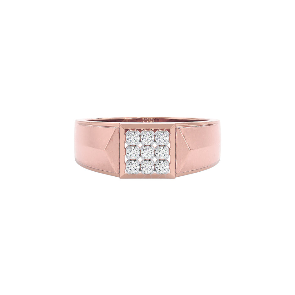 Club Six Diamond Mens Ring 18 KT / Rose Gold / 22