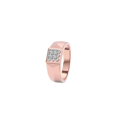 Club Six Diamond Mens Ring 18 KT / Rose Gold / 22