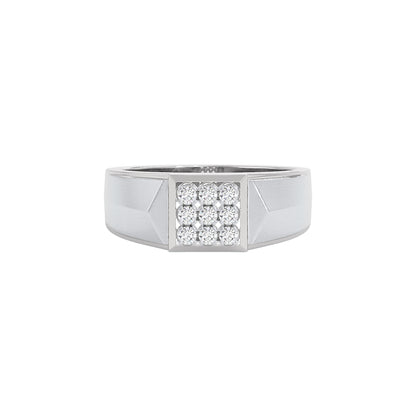 Club Six Diamond Mens Ring 18 KT / White Gold / 22