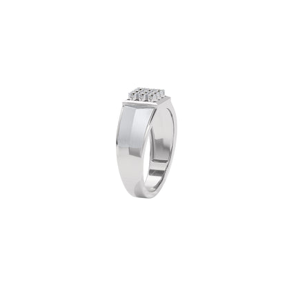 Club Six Diamond Mens Ring 18 KT / White Gold / 22