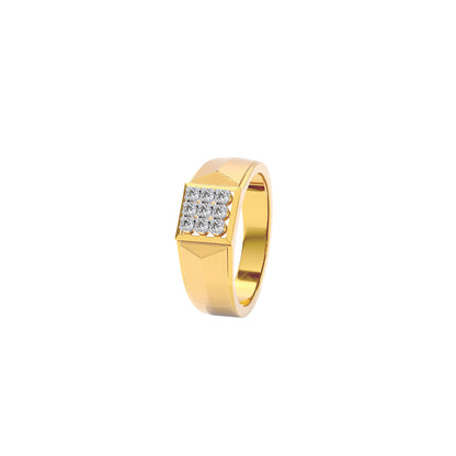 Club Six Diamond Mens Ring 18 KT / Yellow Gold / 22