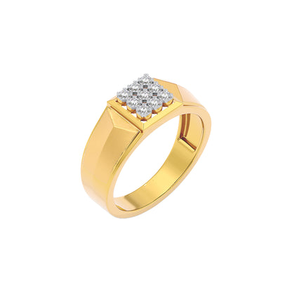 Club Six Diamond Mens Ring 18 KT / Yellow Gold / 22