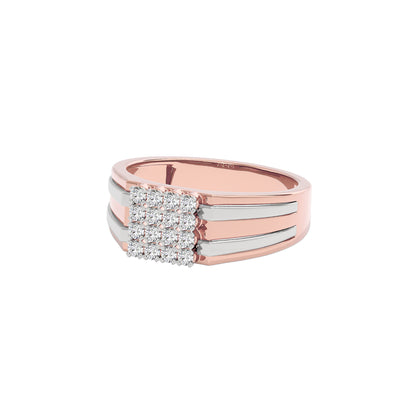 Urban Frame Diamond Mens Ring 18 KT / Rose Gold / 22