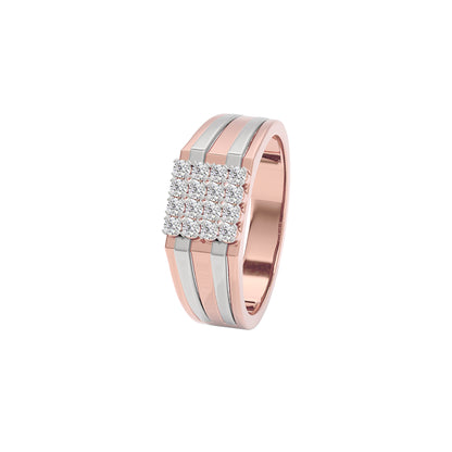 Urban Frame Diamond Mens Ring 18 KT / Rose Gold / 22