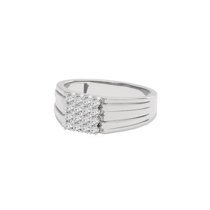 Urban Frame Diamond Mens Ring 18 KT / White Gold / 22