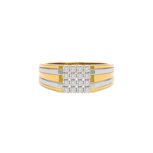 Urban Frame Diamond Mens Ring 18 KT / Yellow Gold / 22