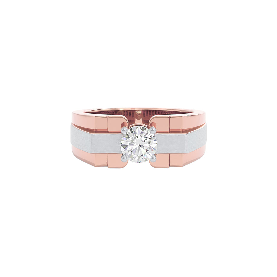 Egon Diamond Mens Ring 18 KT / Rose Gold / 22