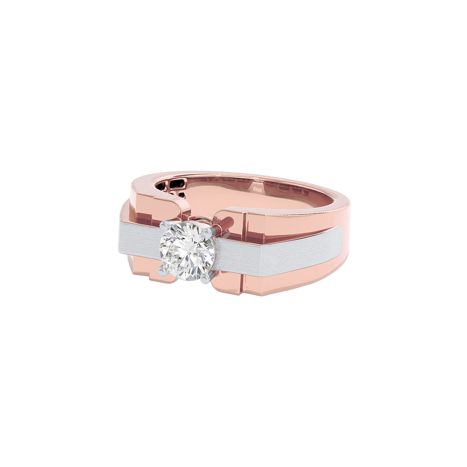 Egon Diamond Mens Ring 18 KT / Rose Gold / 22