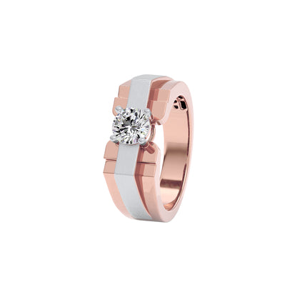 Egon Diamond Mens Ring 18 KT / Rose Gold / 22