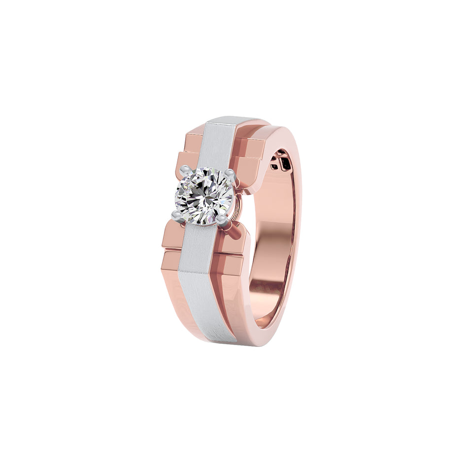 Egon Diamond Mens Ring 18 KT / Rose Gold / 22