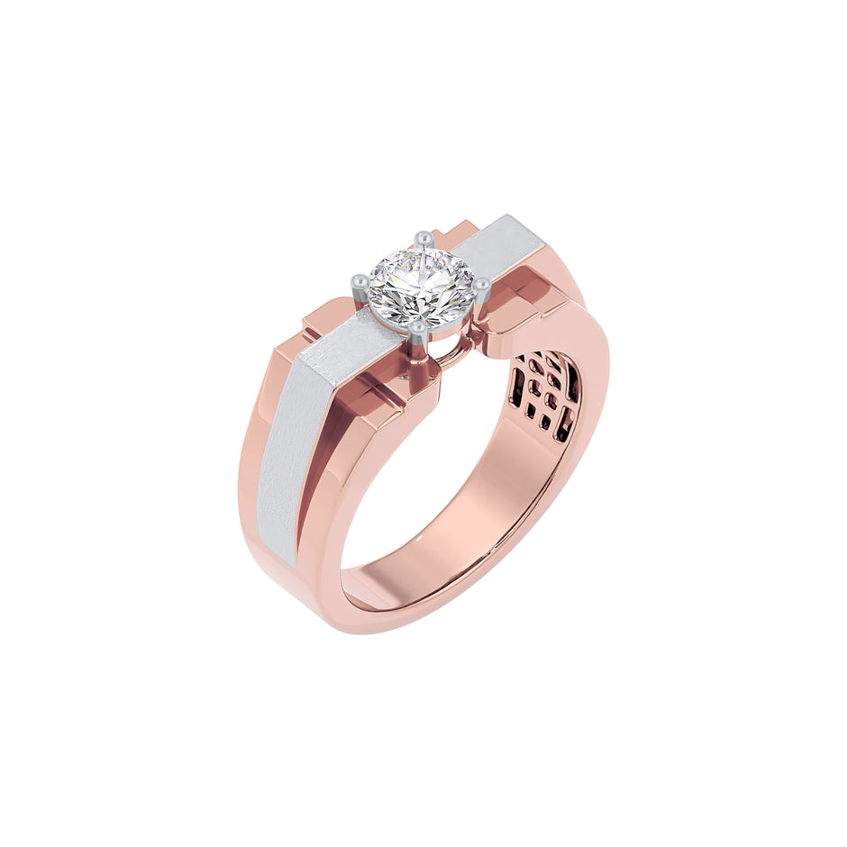 Egon Diamond Mens Ring 18 KT / Rose Gold / 22