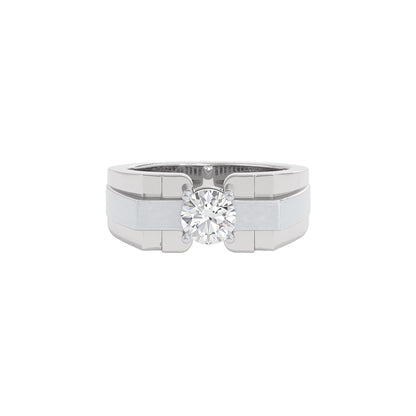 Egon Diamond Mens Ring 18 KT / White Gold / 22