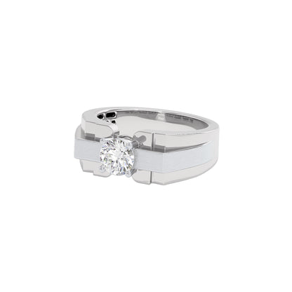 Egon Diamond Mens Ring 18 KT / White Gold / 22