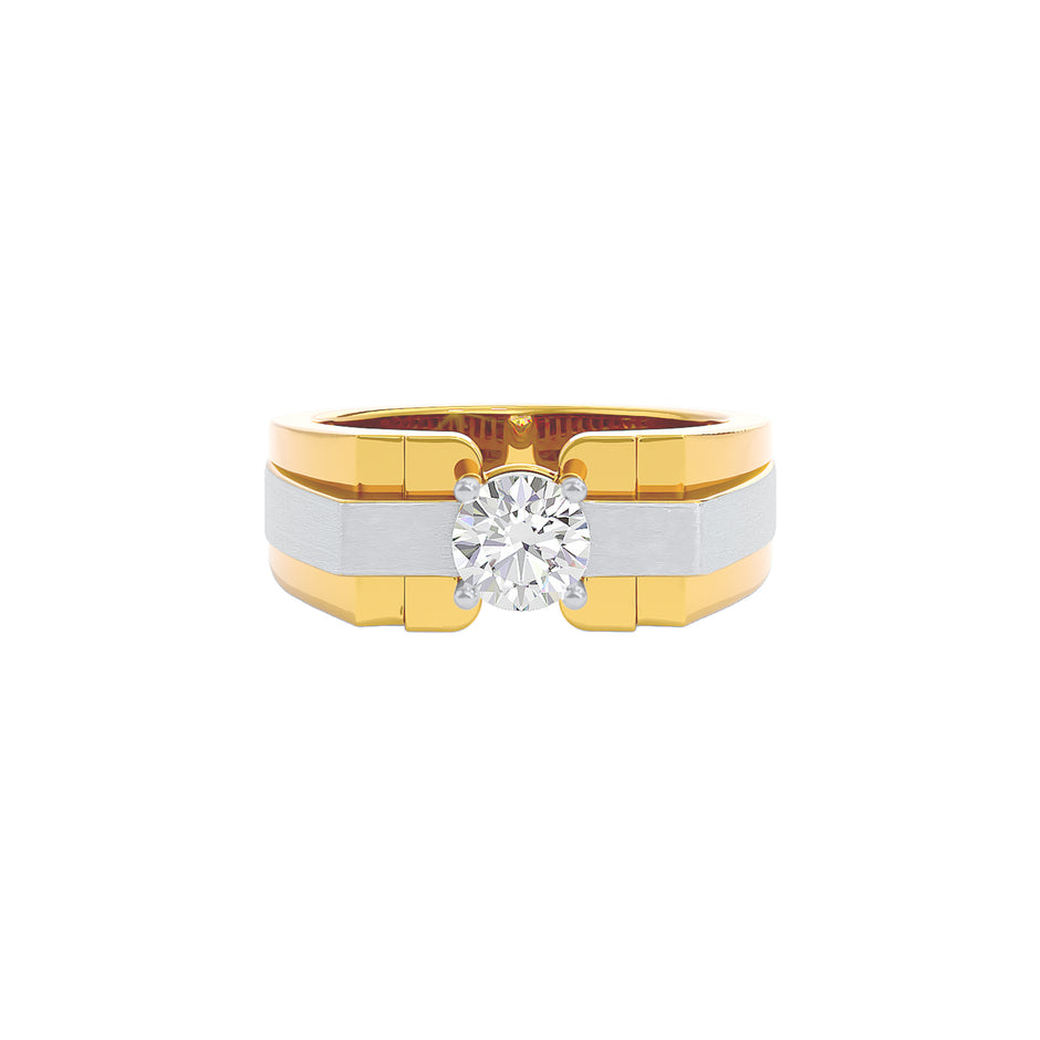 Egon Diamond Mens Ring 18 KT / Yellow Gold / 22