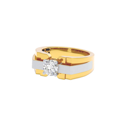 Egon Diamond Mens Ring 18 KT / Yellow Gold / 22
