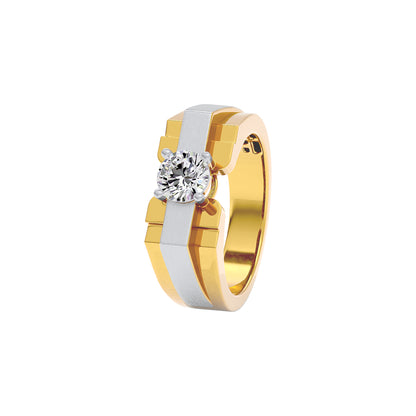 Egon Diamond Mens Ring 18 KT / Yellow Gold / 22