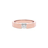 Desert Quartz Diamond Mens Ring 18 KT / Rose Gold / 22