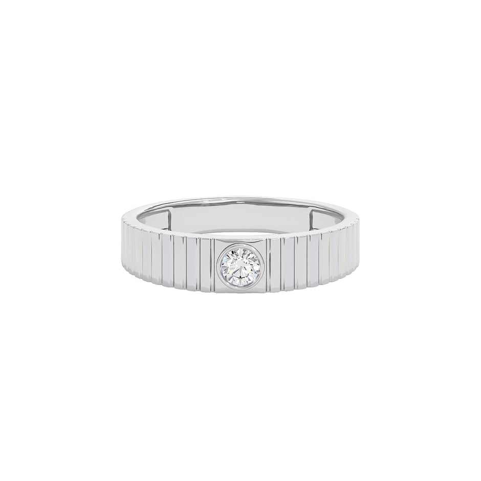 Valor Diamond Mens Ring 18 KT / White Gold / 22