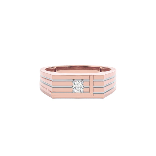 The Premium Cue Diamond Mens Ring 18 KT / Rose Gold / 22