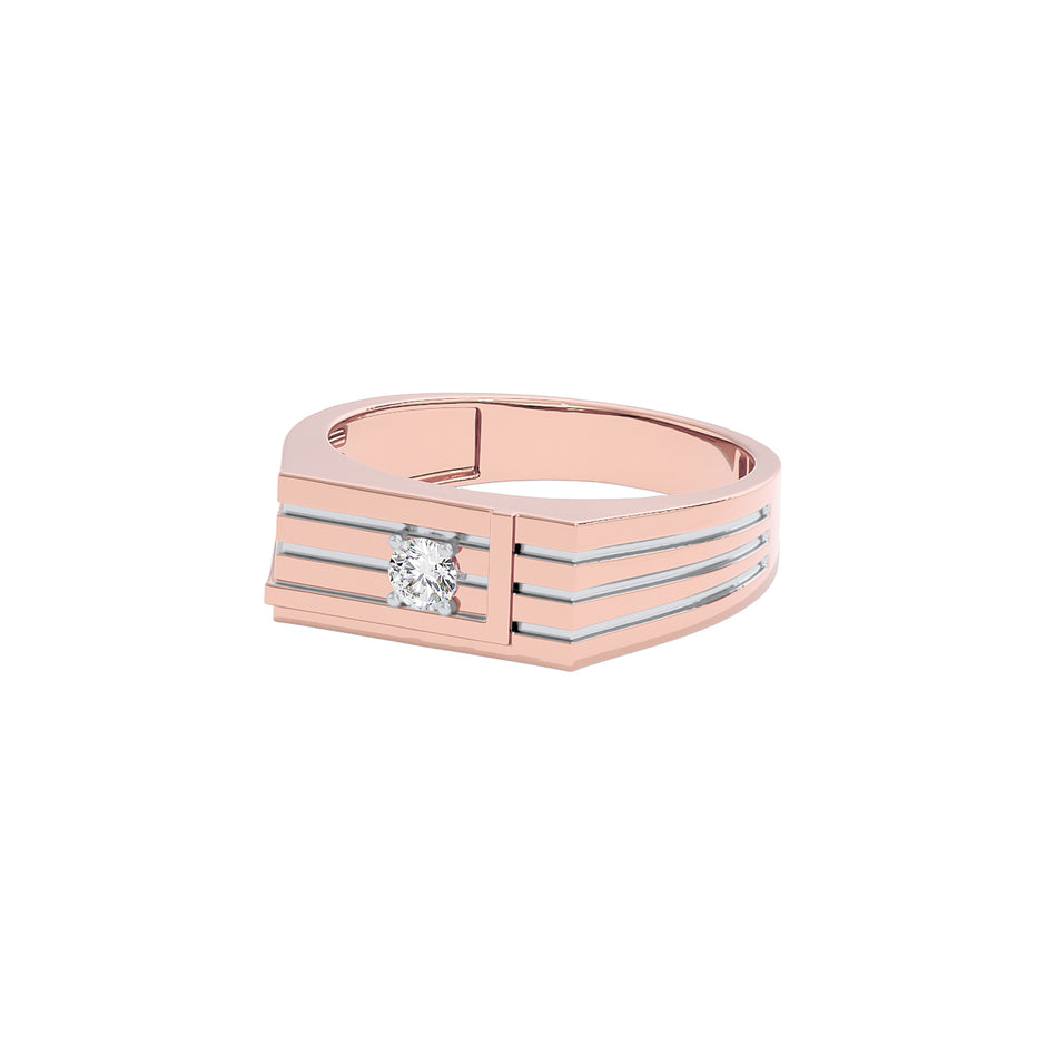 The Premium Cue Diamond Mens Ring 18 KT / Rose Gold / 22