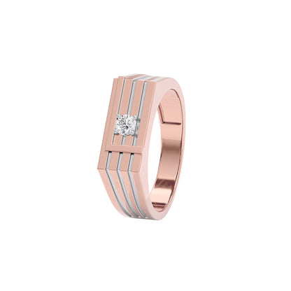 The Premium Cue Diamond Mens Ring 18 KT / Rose Gold / 22