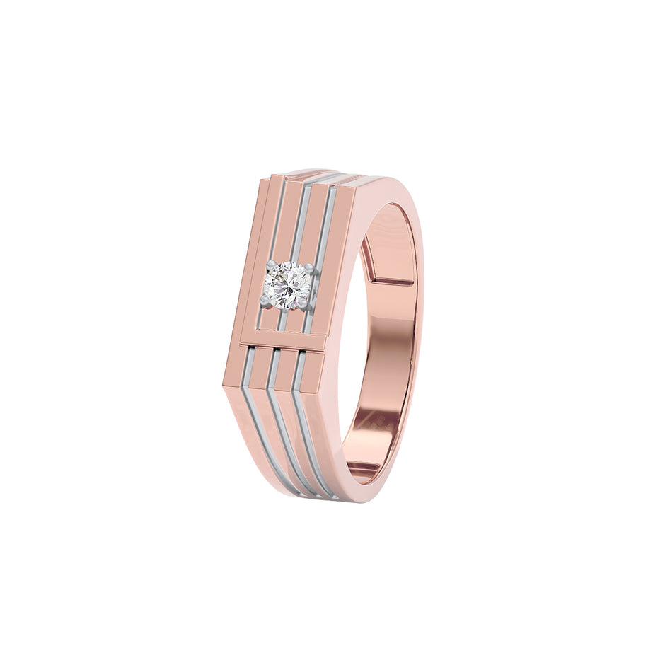 The Premium Cue Diamond Mens Ring 18 KT / Rose Gold / 22