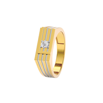 The Premium Cue Diamond Mens Ring 18 KT / Yellow Gold / 22