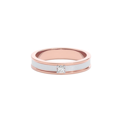 The Silver Ridge Diamond Mens Ring 18 KT / Rose Gold / 22