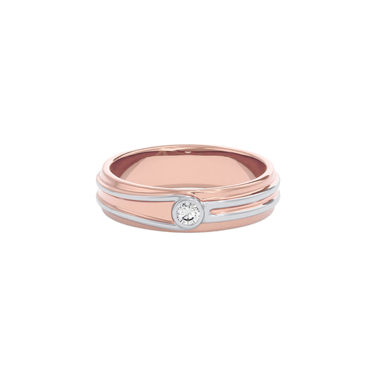 The Polaris Diamond Mens Ring 18 KT / Rose Gold / 22