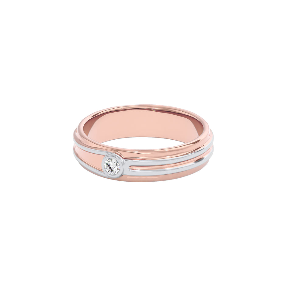 The Polaris Diamond Mens Ring 18 KT / Rose Gold / 22