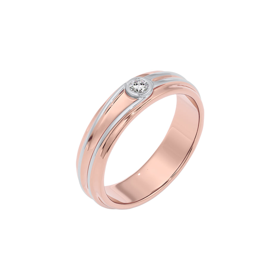 The Polaris Diamond Mens Ring 18 KT / Rose Gold / 22