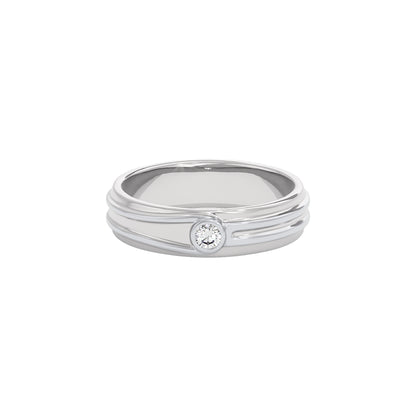 The Polaris Diamond Mens Ring 18 KT / White Gold / 22