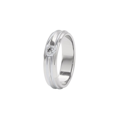The Polaris Diamond Mens Ring 18 KT / White Gold / 22