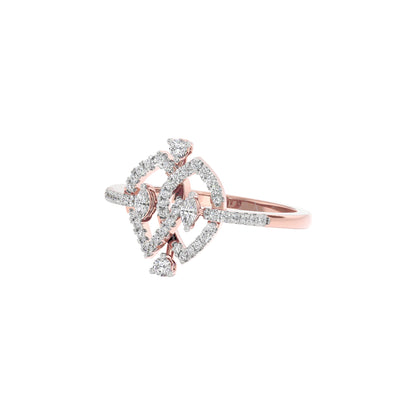 Sparkling Duo Diamond Ring