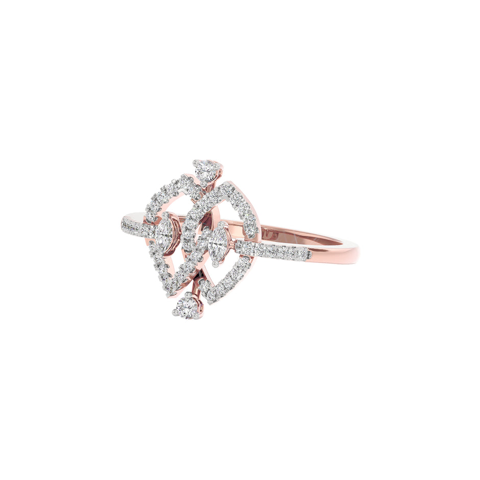 Sparkling Duo Diamond Ring