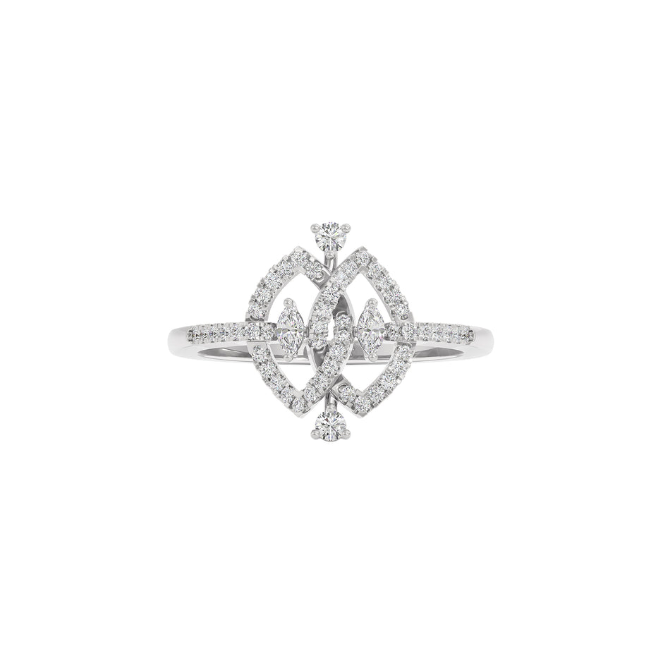 Sparkling Duo Diamond Ring