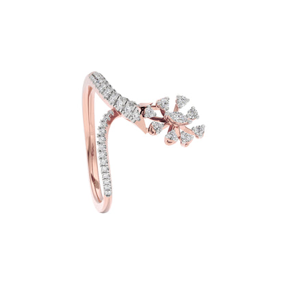 Glittering Spikes Diamond Ring