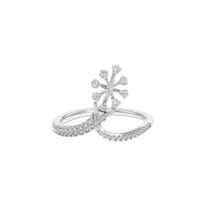 Glittering Spikes Diamond Ring